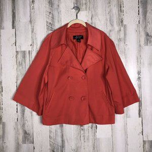 Sharagano Womens Coral Button Jacket Size L
